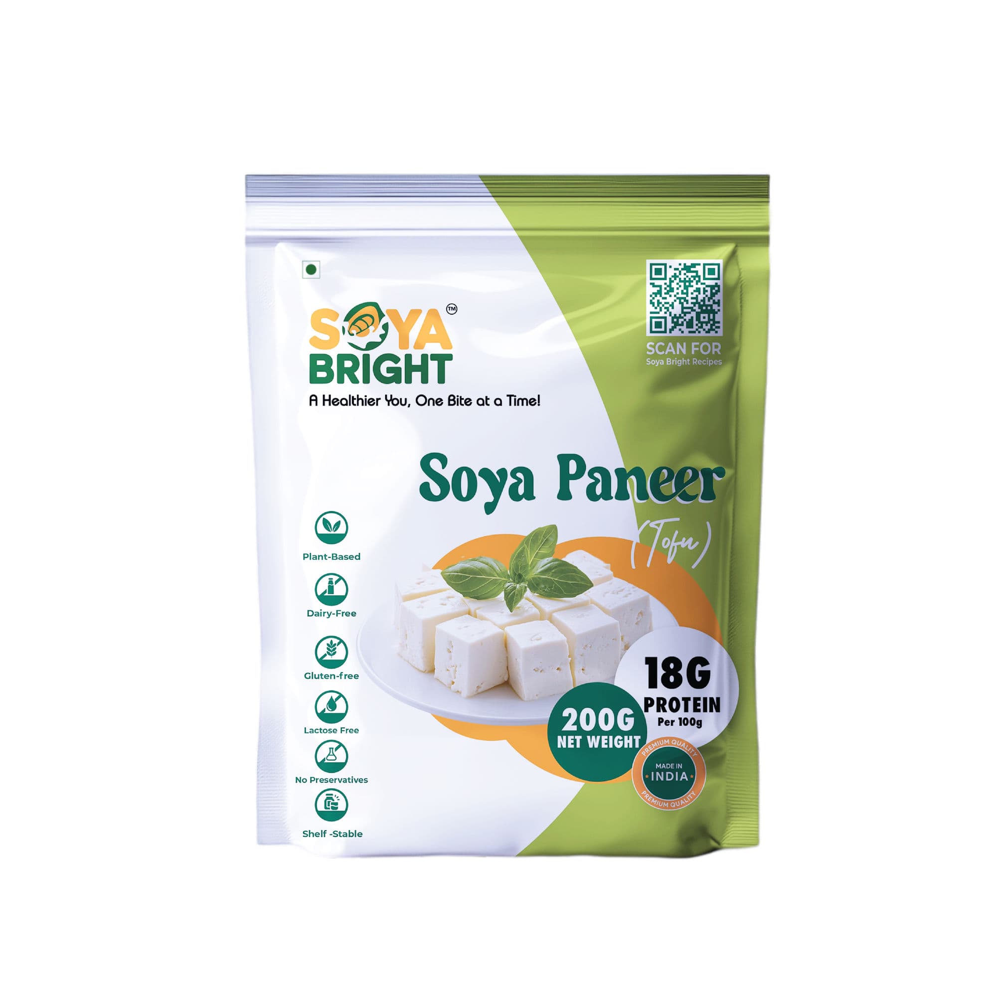 Soya Bright Soya Paneer (Tofu) 200g — Pack of 2